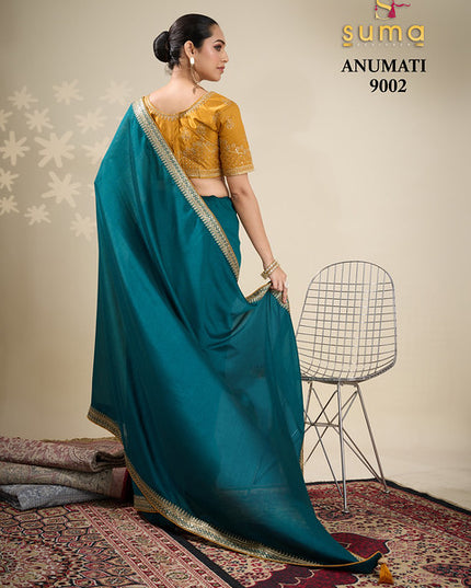 Suma Anumati Vichitra Embroidery Work 9002 Party Wear Saree Collection