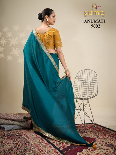 Suma Anumati Vichitra Embroidery Work 9002 Party Wear Saree Collection