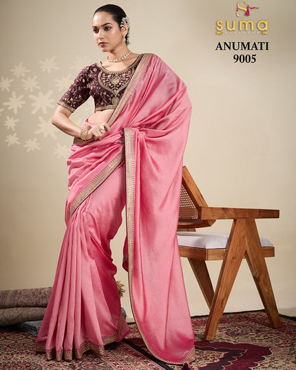 Suma Anumati Vichitra Embroidery Work 9005 Festival Wear Saree