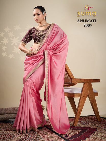 Suma Anumati Vichitra Embroidery Work 9005 Festival Wear Saree