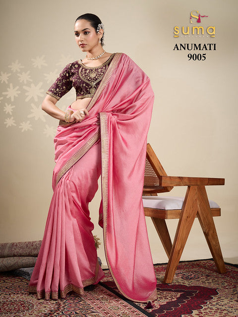 Suma Anumati Vichitra Embroidery Work 9005 Festival Wear Saree