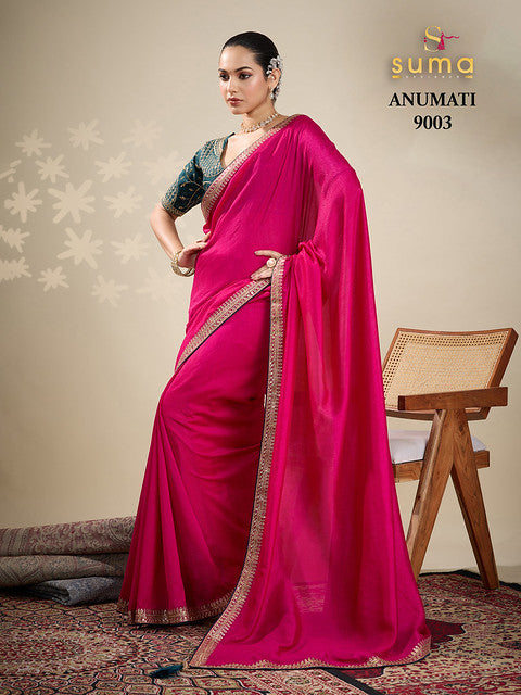 Suma Anumati Vichitra Embroidery Work 9003 Party Wear Saree Collection 2025