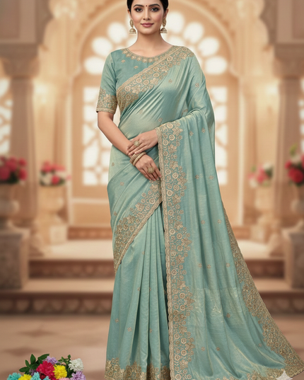 Kusum 818 Fandy Satin Designer Party Wear Saree For Women