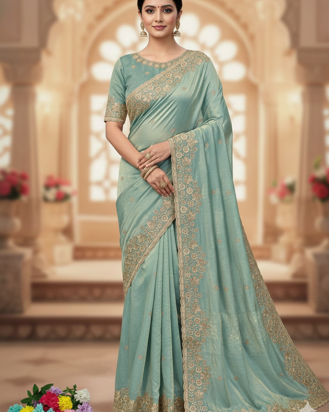 Kusum 818 Fandy Satin Designer Party Wear Saree For Women