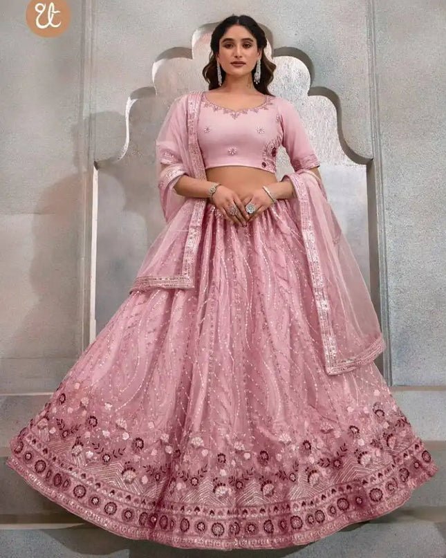 Thredthrill Eeva Vol 1 New Babypink  Color Heavy And Embroidered Lehenga Choli