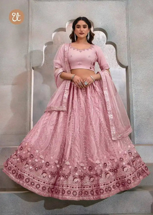 Thredthrill Eeva Vol 1 New Babypink  Color Heavy And Embroidered Lehenga Choli