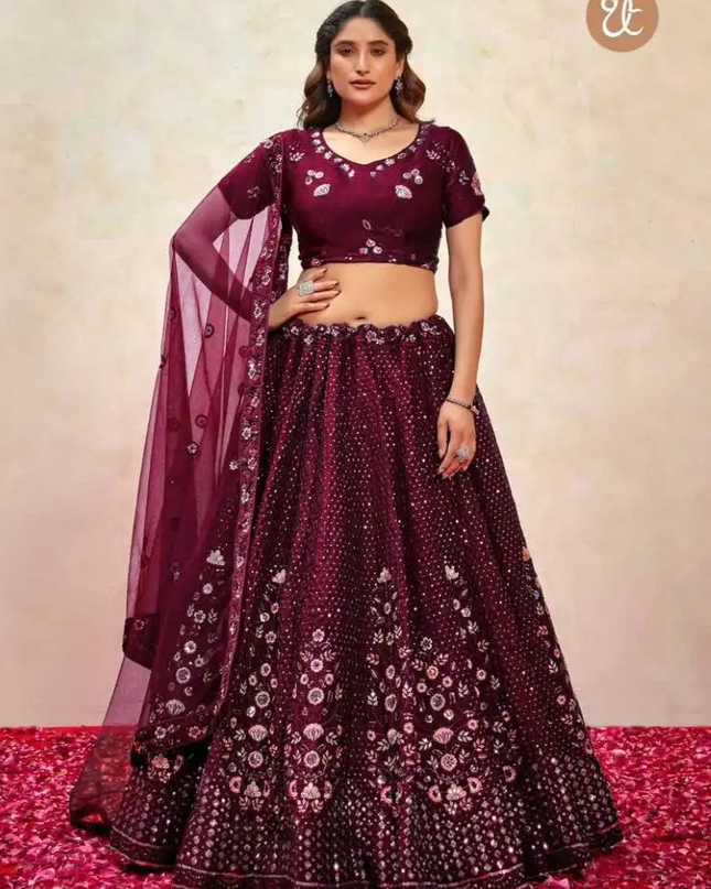 Threadthrill Elegance Vol 1 New Heavy Maroon Color Embroidered Lehenga Choli