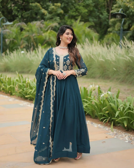 Mohini 9189 Embroidered New Gown And Dupatta Collection