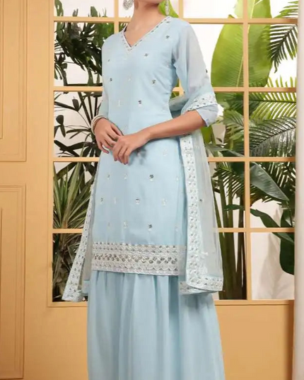 Threadthrill Design No 02 Georgette Light Sharara Eid Dress