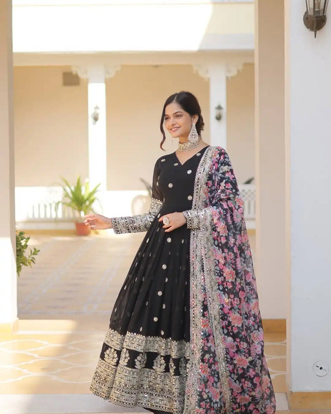 Moni 1078 Premium Designer And Georgette Gown With Dupatta Online 2025
