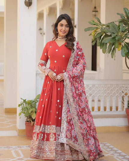Moni 1078 Premium Designer And Georgette Gown With Dupatta 2025