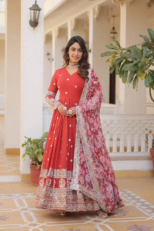 Moni 1078 Premium Designer And Georgette Gown With Dupatta 2025