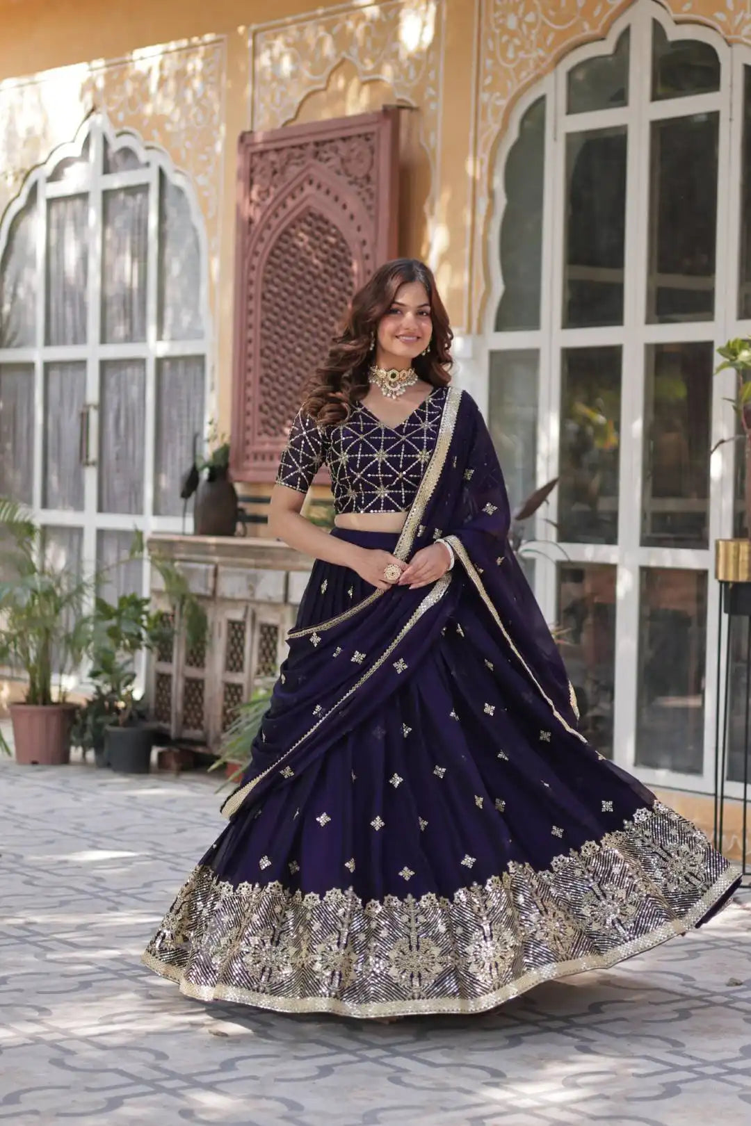 Moni5041 New Rangoli Silk With Heavy Sequins Lehenga Choli