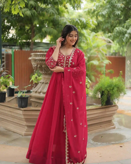 Mohini9208 Faux Blooming Gown with Embroidered work