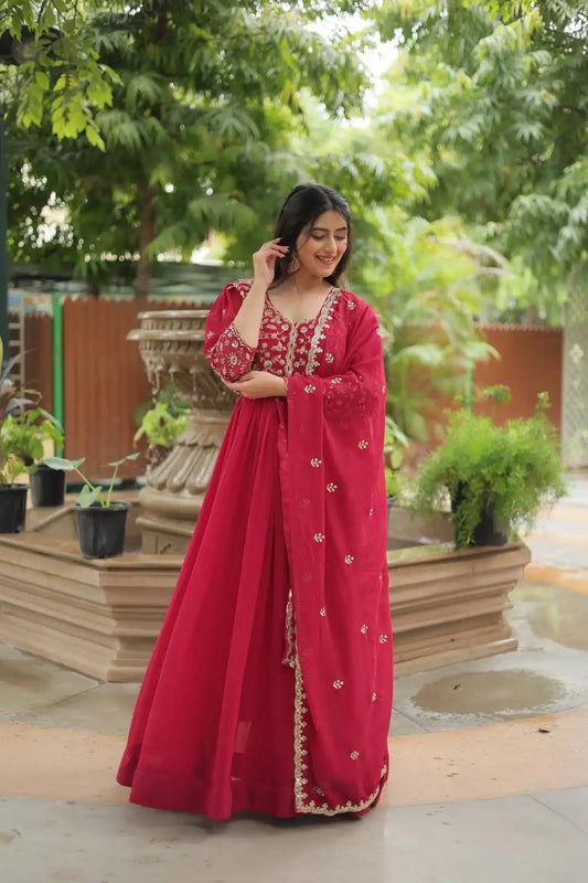 Mohini9208 Faux Blooming Gown with Embroidered work