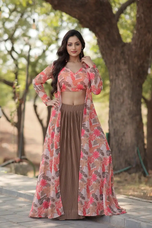 Mohini7107 New Faux Georgette With Crush Pleating Fancy Lehenga Choli