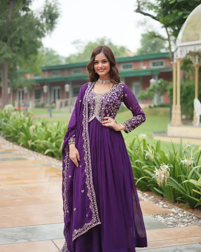 Mohini 9202 Purple Color Embroidery Women Gown Dress 2025