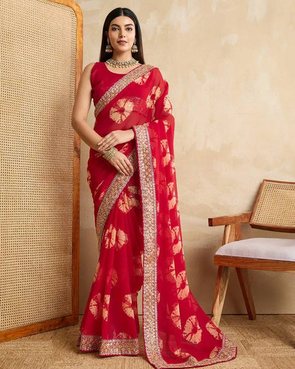 Kiara Suryamukhi Soft Georgette Sarees Bandhani Print Collection 2025