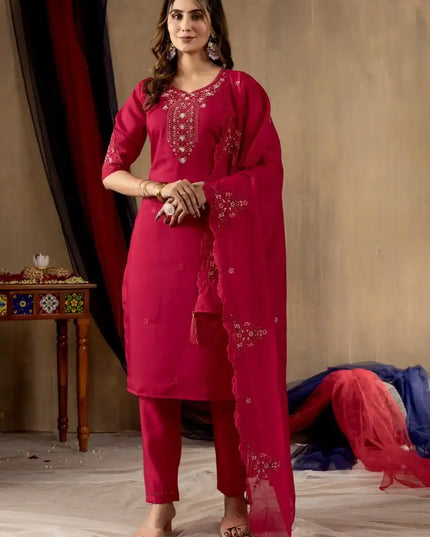 Lila 04 Roman Silk Readymade Design Trending Hand Work