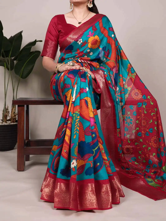 WMN  Tussar Silk Saree Online maroon