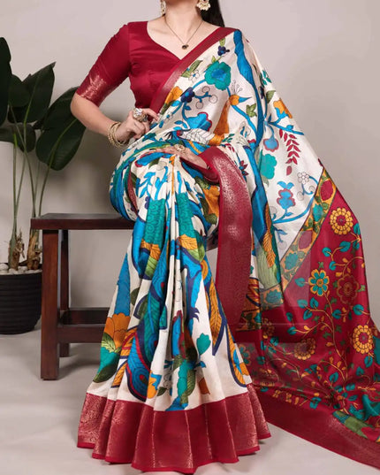 WMN  Tussar Silk Saree Online Maroon