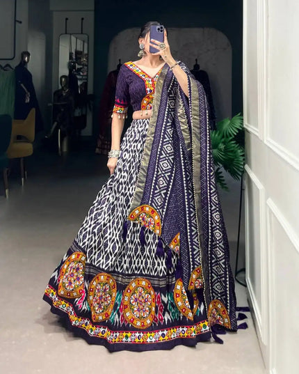 WMN 1743 Tusaar Silk Designer Navratri Lehenga Choli 2025