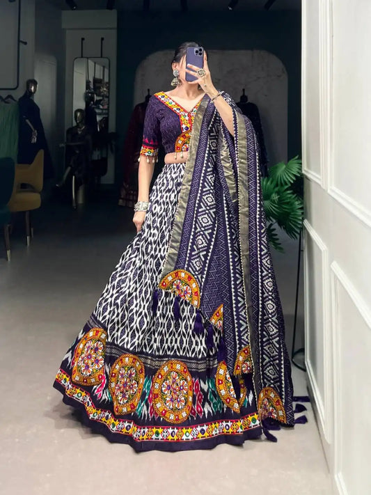 WMN 1743 Tusaar Silk Designer Navratri Lehenga Choli 2025