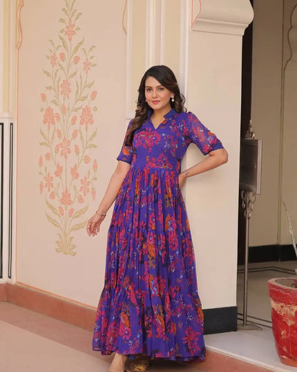 Mohini 9246 Georgette Printed Long Gown For Girl 2025