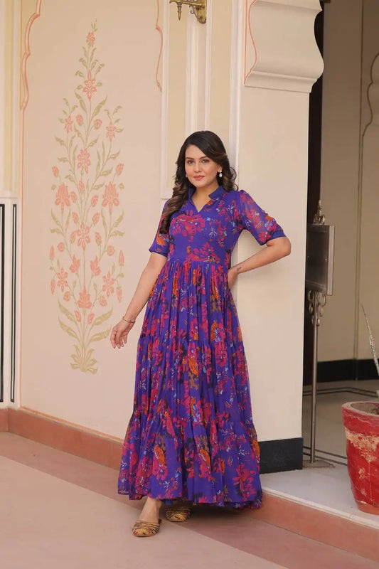 Mohini 9246 Georgette Printed Long Gown For Girl 2025