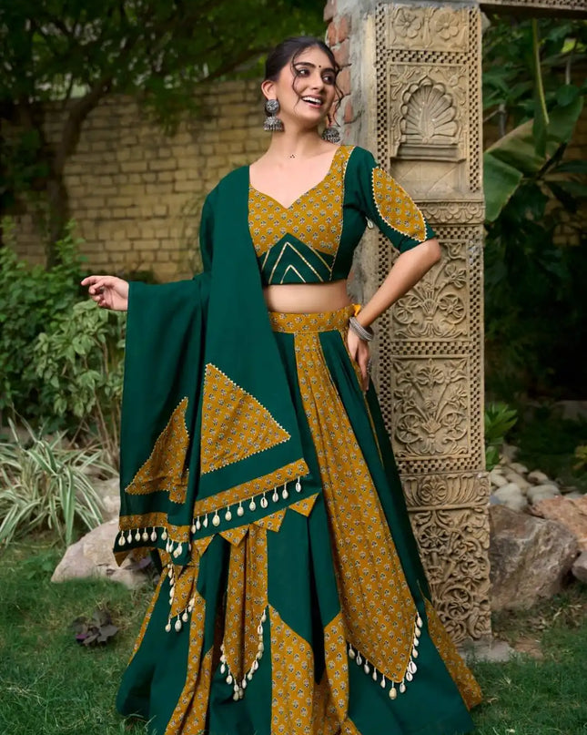 WMN 1620 Navratri Cotton Lehenga Choli For Women 2025