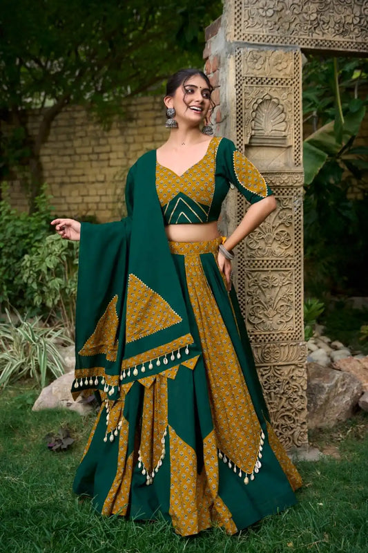 WMN 1620 Navratri Cotton Lehenga Choli For Women 2025