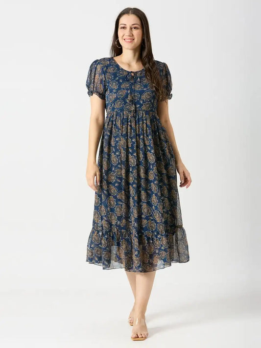 RM Georgette Long Maxi Dress With Printed Collection