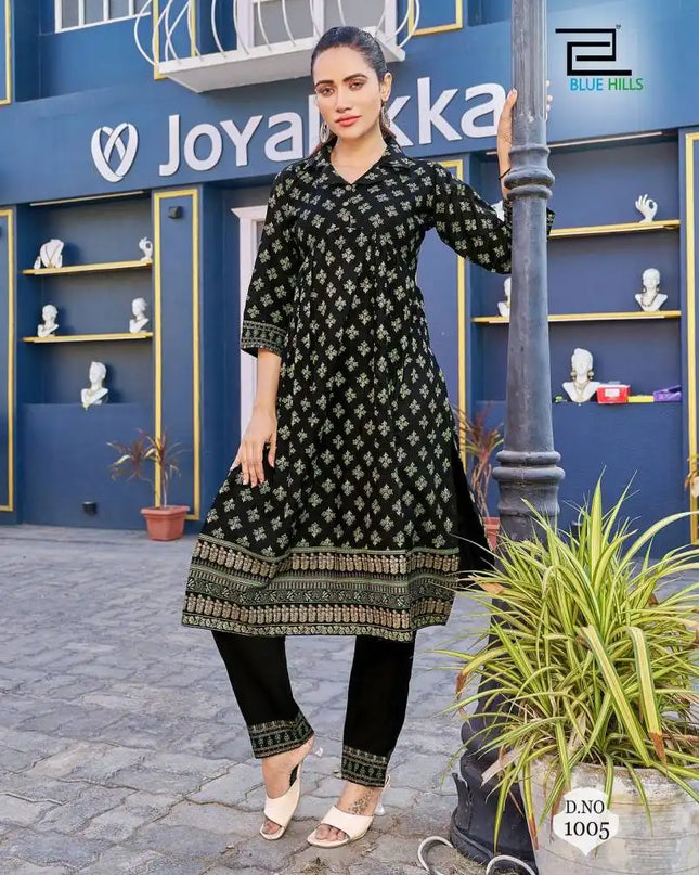 Blue Hills Cassata Alia Cut Designer Kurti With Pant