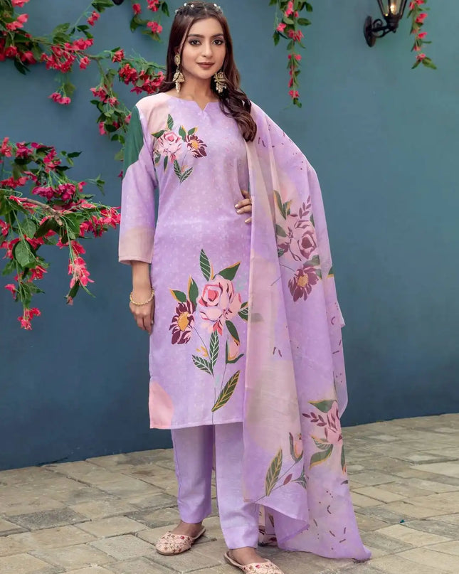 Aradhna 2014 Cotton Blend  Babypink Color Kurti Pant Dupatta Set Collection 2025