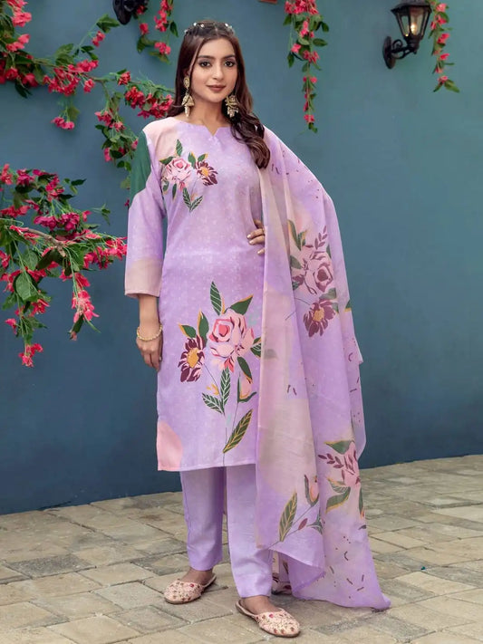 Aradhna 2014 Cotton Blend  Babypink Color Kurti Pant Dupatta Set Collection 2025
