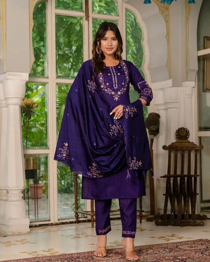 Lila Vol 16 Marina Silk Readymade Suit Heavy Hand Made Work