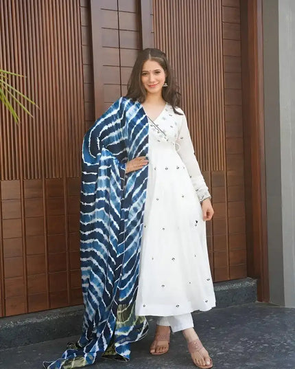 Shiv Vol 23 Roman Silk Angrakha Style Anarkali Kurta With Dupatta Suit 2025