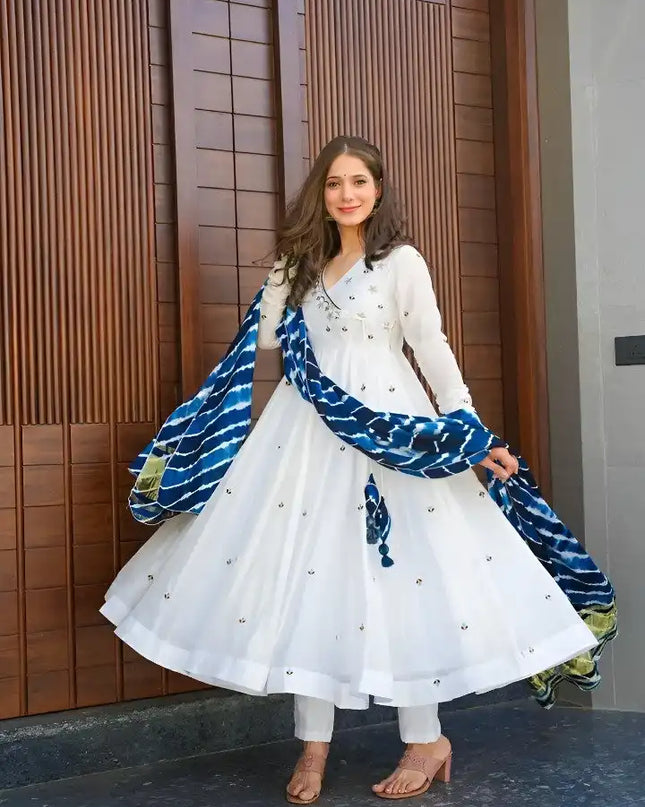 Shiv Vol 23 Roman Silk Angrakha Style Anarkali Kurta With Dupatta Suit 2025