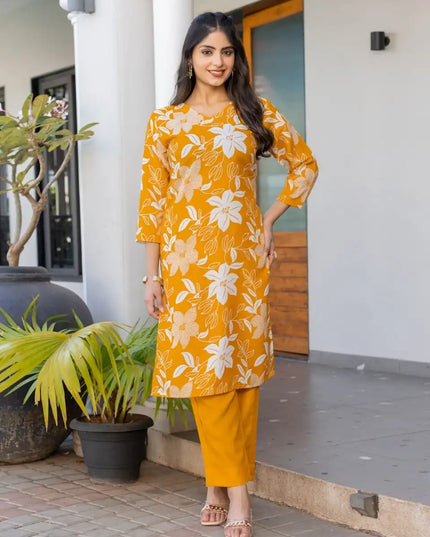 Aradhna 2026 Cotton Blend  Kurti Pant long Co Ord Set Trending Collection