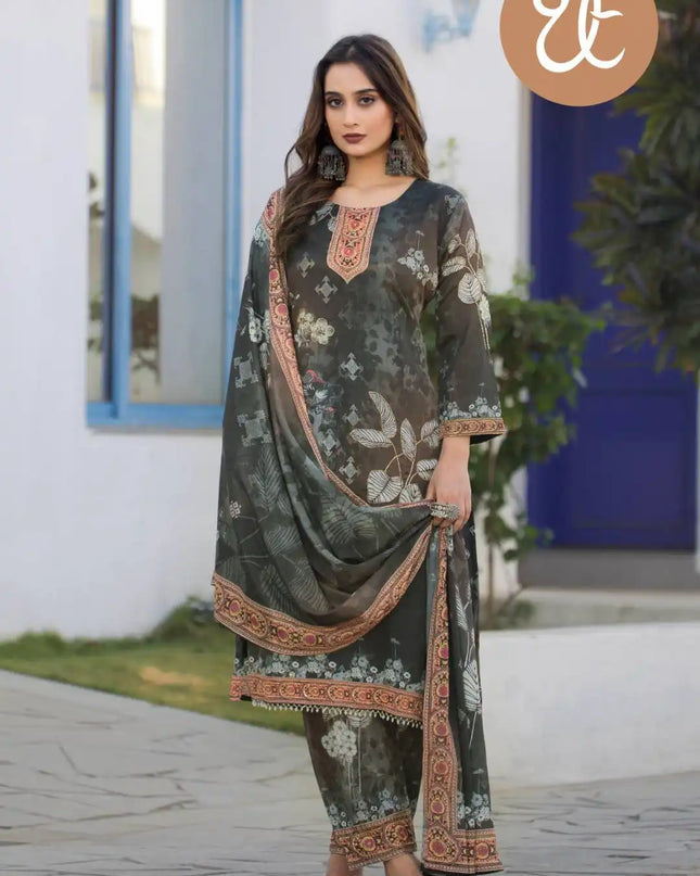 Threadthrill 101 Soft Chinon Handwork Designer Dress For Women 2025