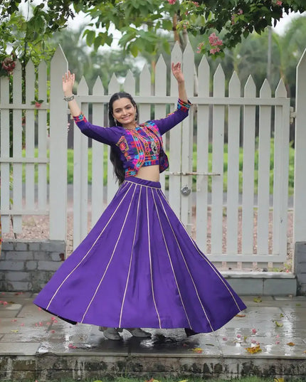 Mohini 7132 Roman Flared Lehenga Choli Navratri Gota Patti Lace Collection