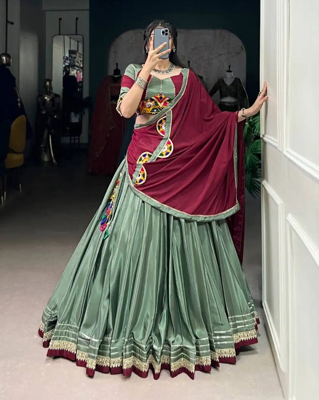 WMN 1656 Crape Silk Lehenga Choli Embroidery Navratri Collection 2025