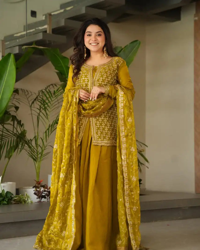 Mohini 9247 Fendy Palazzo Kurti Dupatta With Embroidery Work Collection