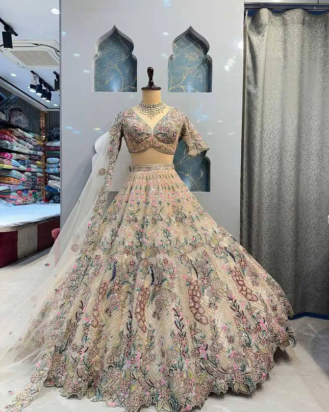 SBD 1771 Twinkle Silk Lehenga Choli Peacock Design