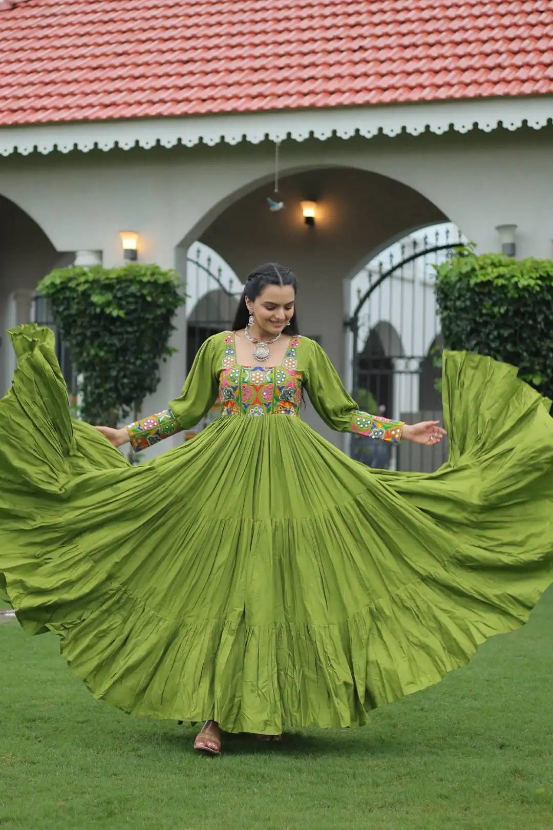 Mohini 9255 Green Color Navratri Gown Collections 2025
