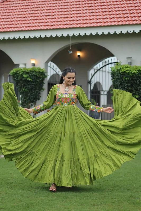 Mohini 9255 Green Color Navratri Gown Collections 2025