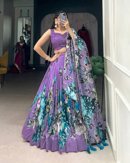 WMN 1225 Floral Stitched Silk Lehenga Choli For Party 2025