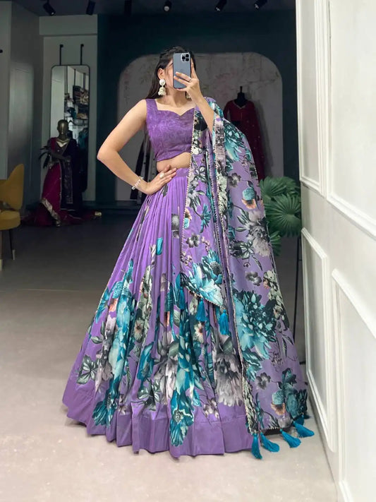 WMN 1225 Floral Stitched Silk Lehenga Choli For Party 2025