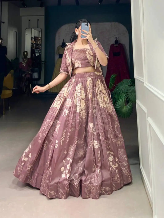 WMN 1129 Tussar Silk Wedding Party Lehenga Collection