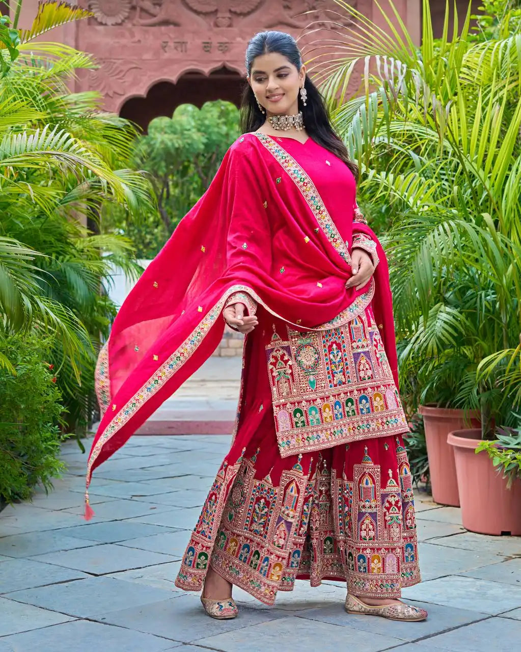 Sabina 5185C Chinon Silk Sharara Suit Wedding Collection 2025